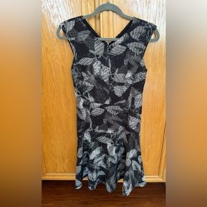 Rebecca Taylor black and white floral print dress 2